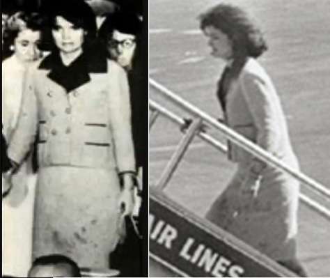 jackie kennedy blood stained pink suit. on Jackie#39;s skirt: